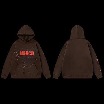 Travis Scott X Sp5der Rodeo Hoodie Brown