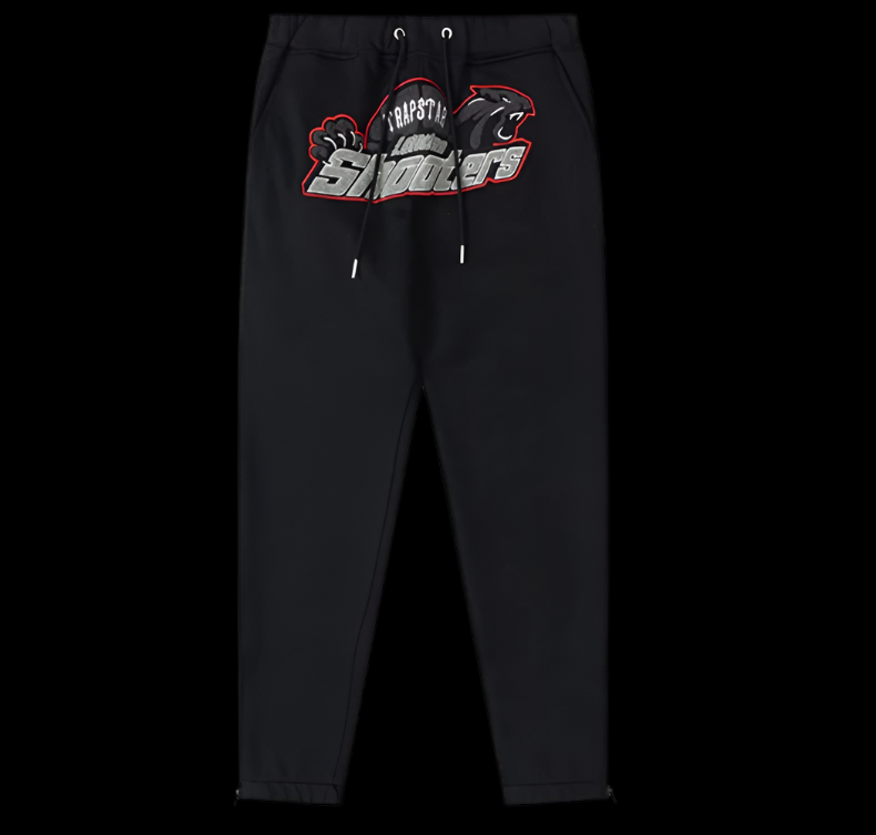 Trapstar Shooters Black & Red Hoodie Set