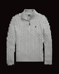 Ralph lauren cable knit quarter zip